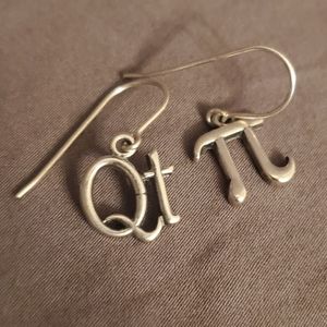 NWOT 925 stamped QT Pi Earrings